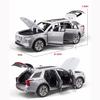 Масштаб 1/24 HongQi E-HS9 SUV, модель автомобиля из сплава новой энергии, литая под давлением металлическая игрушечная машина, модель автомобиля, имитация звука и света, подарки для детей