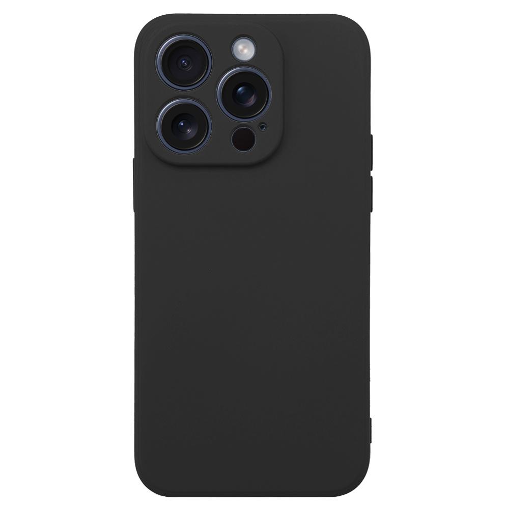Case for iPhone 15 Pro Max, Silicone Lite, Black