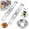 2 Pcs Biscuit Attachment 8 Patterns with Connection Ring Meat Mincer Attachment Cookie Maker Attachment for Size 5 Meat Grinder