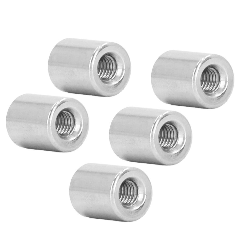 50Pcs M4 Female Thread Coupling Nut Rugged Stainless Steel Maintenance Cylindrical Coupling Nut Kit