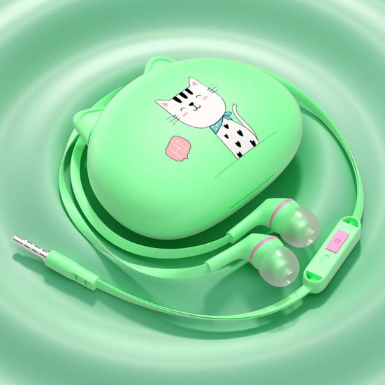 Проводные наушники-вкладыши Универсальные Hi-Fi стерео наушники с шумоподавлением и мультяшными кошачьими ушками