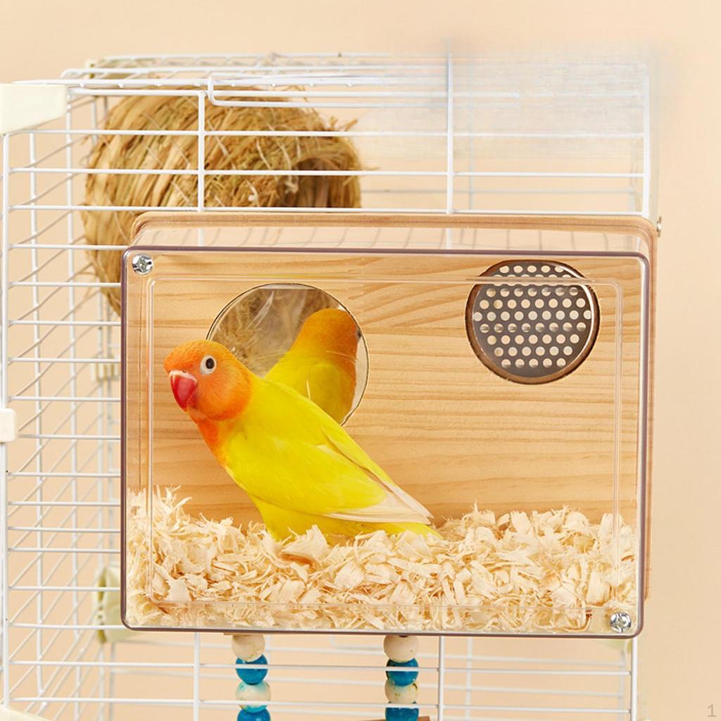 Домик для разведения птиц, Прозрачные удобные аксессуары, Гнездовой ящик для попугаев, Попугаи