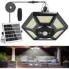 Солнечные подвесные светильники 2000 мАч с двойной головкой, солнечный датчик света для навеса, 180 светодиодов, солнечные светильники для внутреннего освещения с дистанционным управлением для гаража, сада, дома