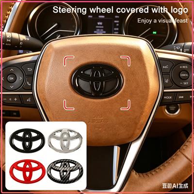1 шт. Наклейка-значок на руль автомобиля Декор салона авто Для TRD Camry 40 Corolla Auris Yaris RAV4 CHR Аксессуары для стайлинга