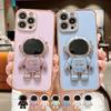Чехол с 3D-покрытием космонавта для Samsung S23 S22 S21 S20 Ultra Plus Note20 Ultra A13 A14 A54 для iPhone 15 14Plus 13 12 11Pro Max XsMax, чехол-подставка