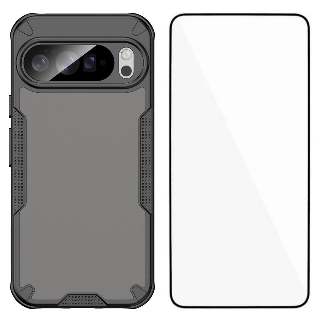 For Google Pixel 10 Pro XL Case WANLONFENG MFFJ Series Anti Drop TPU Phone Back Cover with Screen Film