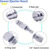 1/4Inch Stainless Steel Quick Plug Drain Hose Nozzle 1 Front 6 Back Wear Resistance High Pressure Washer Drainage Sewer Cleaning