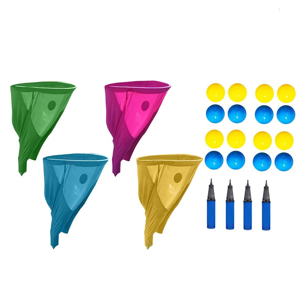 Granny Pants Field Family Reunion Game with 4 Bouncy Balls Outdoor Games Set with Oversized Pants for Outside Backyard Field Day