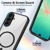 KEYSION Transparent Magnetic Phone Case for Samsung A57 5G A37 A27 5G Silicone+PC HD Clear Shockproof Cover for Galaxy A17 4G 5G
