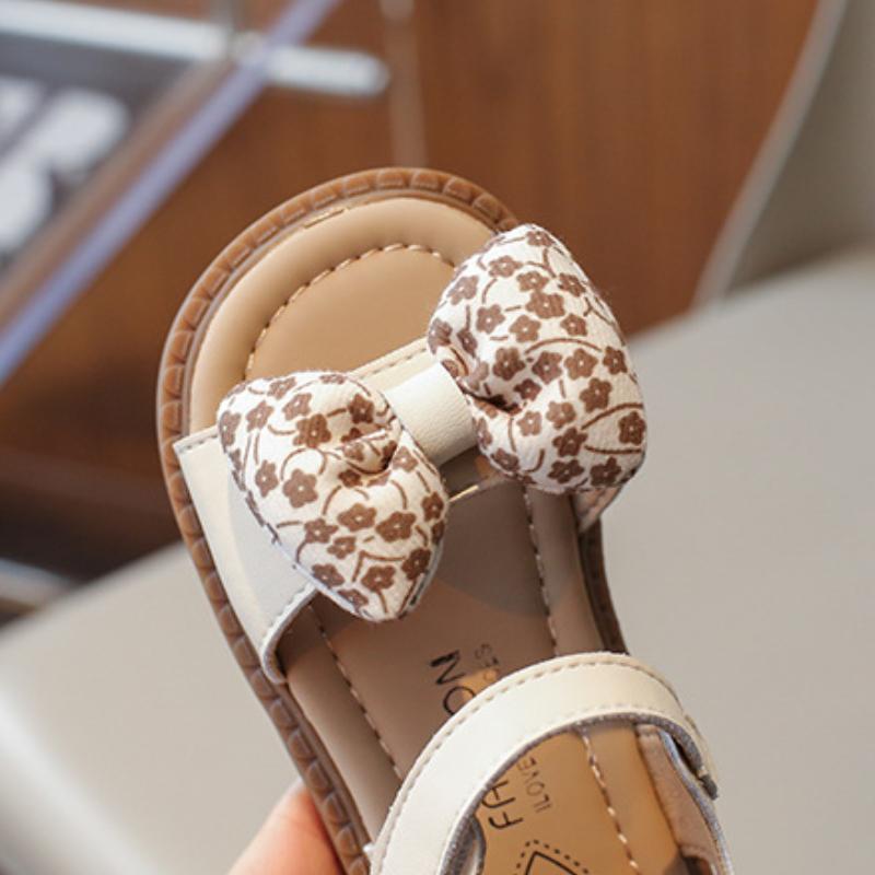Обувь для девочек, детские сандалии, новые летние туфли принцессы для девочек, пляжная обувь на мягкой подошве, повседневная детская обувь с бантом
