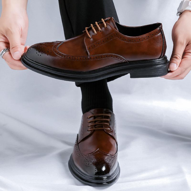 Модные мужские туфли на шнуровке Модные деловые туфли для мужчин Классические кожаные туфли для мужчин Модные туфли-броги для мужчин Оксфорды