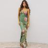 Floral Slip Sleeveless Maxi Dress Women Summer Bodycon Elegant Sexy Outfits Ladies Birthday Party Club Sundress