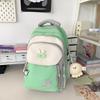 Blocked Color Simple Letter Rabbit Ear Decoration Student Backpack Casual