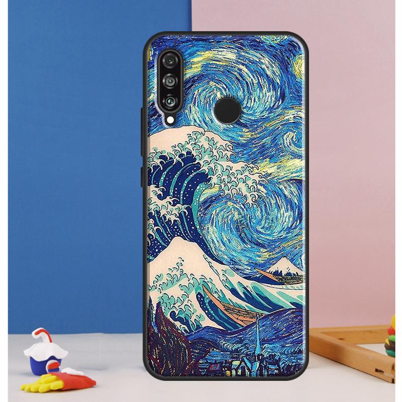 The Great Wave off Kanagawa Case For Huawei Nova Y70 Y60 Y90 Y61 Y91 Y72 Y73 12s 12i 11i 8i 9 10 SE P30 P40 Lite P60 Pro