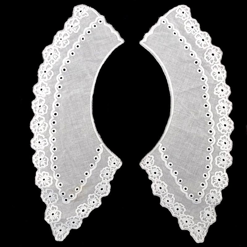 DIY Flower Punch Collar: Embroidered Cotton Lace Shoulder Accessory