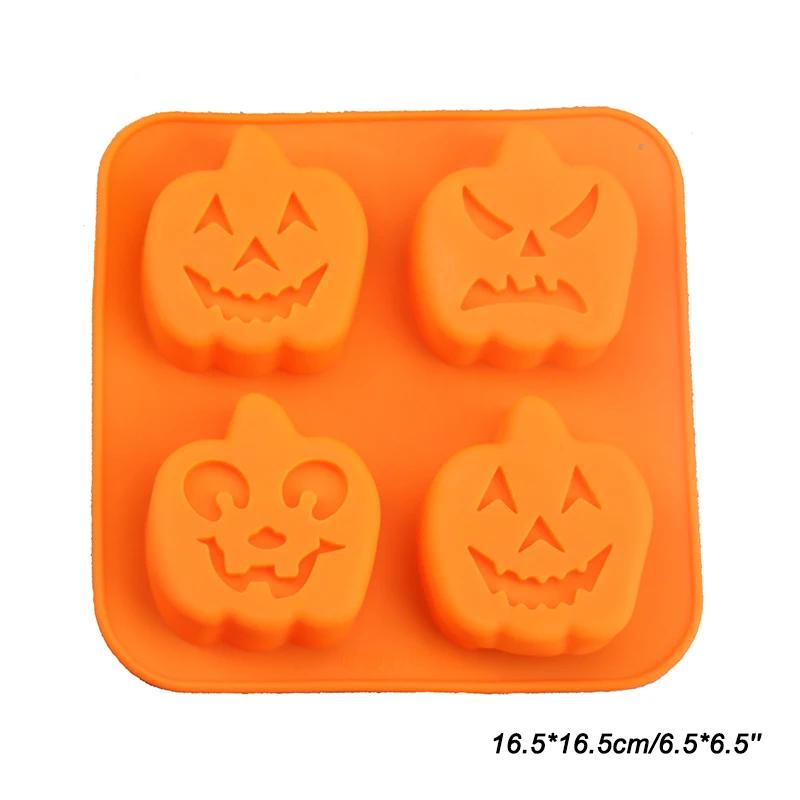 3D Silicone Halloween Cake Mold Pumpkin Ghost Shape Mould for Making Cookie Candy DIY Cake Decoration Tools Baking Accessories