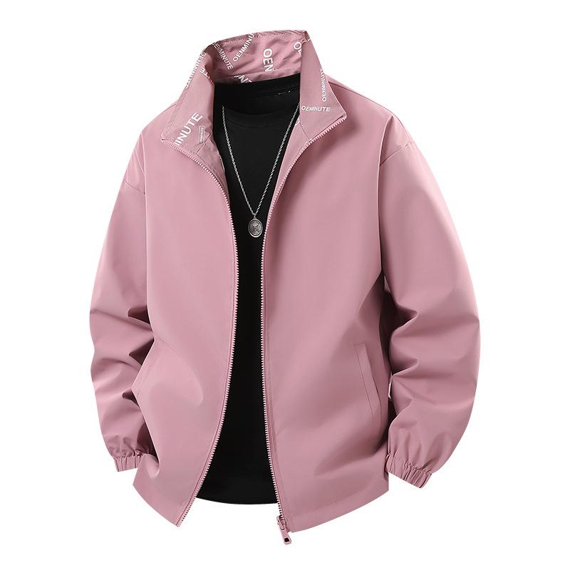 New Spring and Autumn Stand-up Collar Jacket Casual Loose Fashionable Jacket Sports Versatile Jacket Men