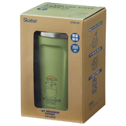 Skater Vacuum Insulated Stainless Steel Coffee Tumbler, Small, 350ml, My Neighbor Totoro, Ghibli Design, STBC3F-A