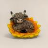 Highland Cow Sunflower Garden Ornament - Outdoor Resin Decoration Gift