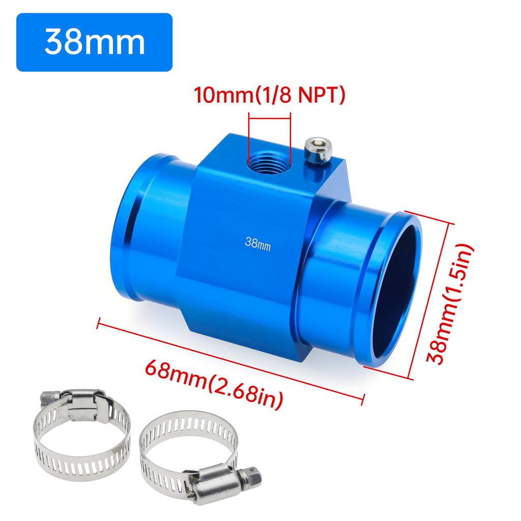 2 In 1 Horizotal Gauge Universal Truck Car Digital Water Temperature Gauge+Voltage Set Meter with 10mm Sensor 12/24V For Car