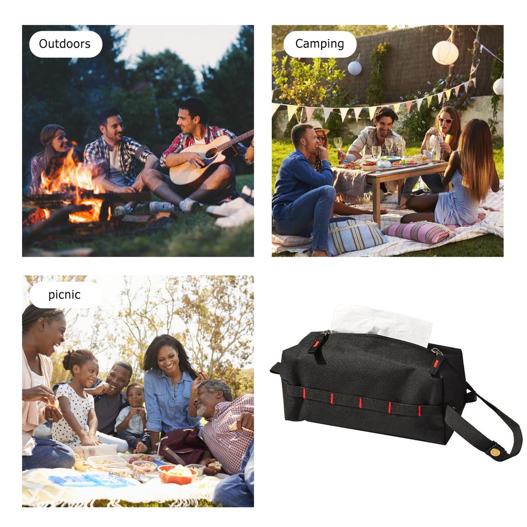 Чехол для салфеток из водонепроницаемой ткани Оксфорд, бумажный чехол для салфеток, диспенсер для салфеток для лица, держатель, сумка для хранения для кемпинга на открытом воздухе, походов