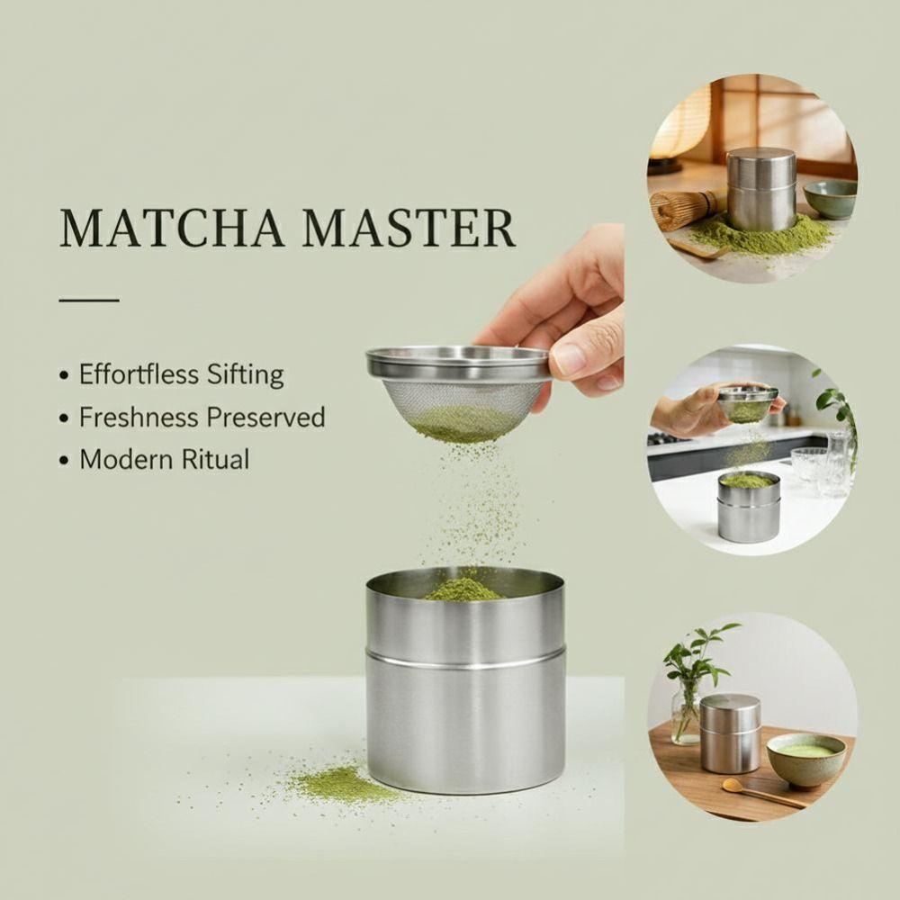 304 Stainless Steel Tea Storage Canister Moisture Proof Powder Container For Coffee Powder