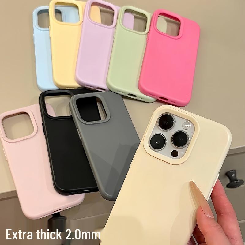 Премиальный чехол из жидкого силикона для iPhone 15/14 с матовым покрытием однотонного цвета