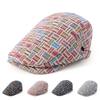 Цветная решетчатая шляпа, мужская летняя дышащая солнцезащитная шляпа, британский ретро-берет, женская кепка с козырьком