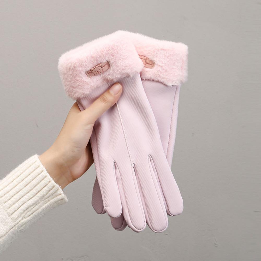 Thick Plush Gloves Warm Driving Gloves Fashion Cycling Mittens Running