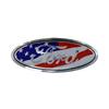 12.5X5CM Car Front Rear Badge Sticker Trunk Emblem Decals for Ford F150 Edge Kuga Fiesta Mondeo Transit Focus Fusion Ecosport