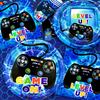 Video Game Birthday Decorations,Video Game Party Decorations&Tableware Set-Plates Cups Tablecloth Balloons Hanging Swirls Etc Party Supplies