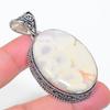 Natural Polka Dot Agate Gemstone 925 Sterling Silver Jewelry Pendant 2.25" Z9l37