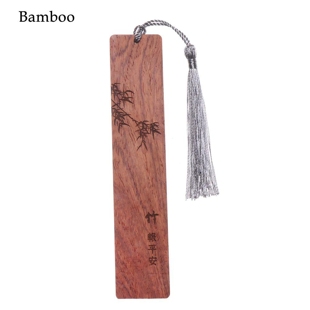 Stationery Vintage Solid Wood Crafts Bookmark Sandalwood Label Pagination Mark Book Clip