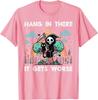 Hang In There It Gets Worse Grim Reaper Funny Goth Graphic Tee Casual Short Sleeve TShirt