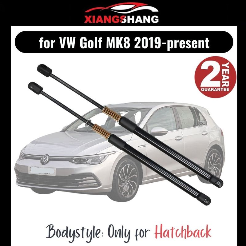 2pcs Rear Tailgate Damper for Volkswagen Golf MK8 Hatchback -present WITH SPRING Trunk Boot Gas Charged Gas Lift support