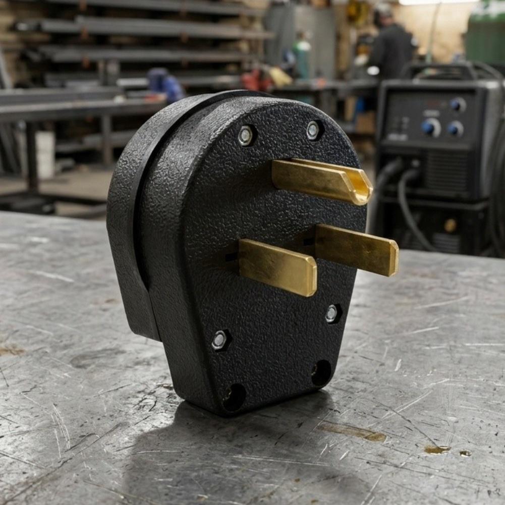 Industrial 50A 250V For NEMA Type 6-50P with Gold Plated Brass Conductive Terminals and Drop Resistant Housing
