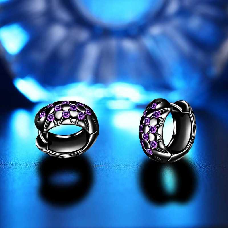 Sace Gems Classic Purple 3A Zircon Earrings for Women Wedding Party Gifts