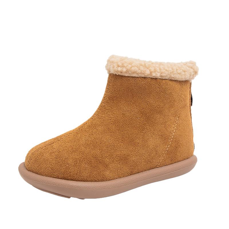 Детские ботильоны Модные детские теплые хлопковые ботинки Повседневные с круглым носком Простые для девочек Шорты Зимние ботинки Классика Зима 2024 Новинка