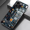 Продвинутый чехол для телефона с платой Circuit Board для IPhone 17 Pro Max 16 15 14 Pro Max 13 11 X Xs Xr 8 7Plus Стеклянная крышка