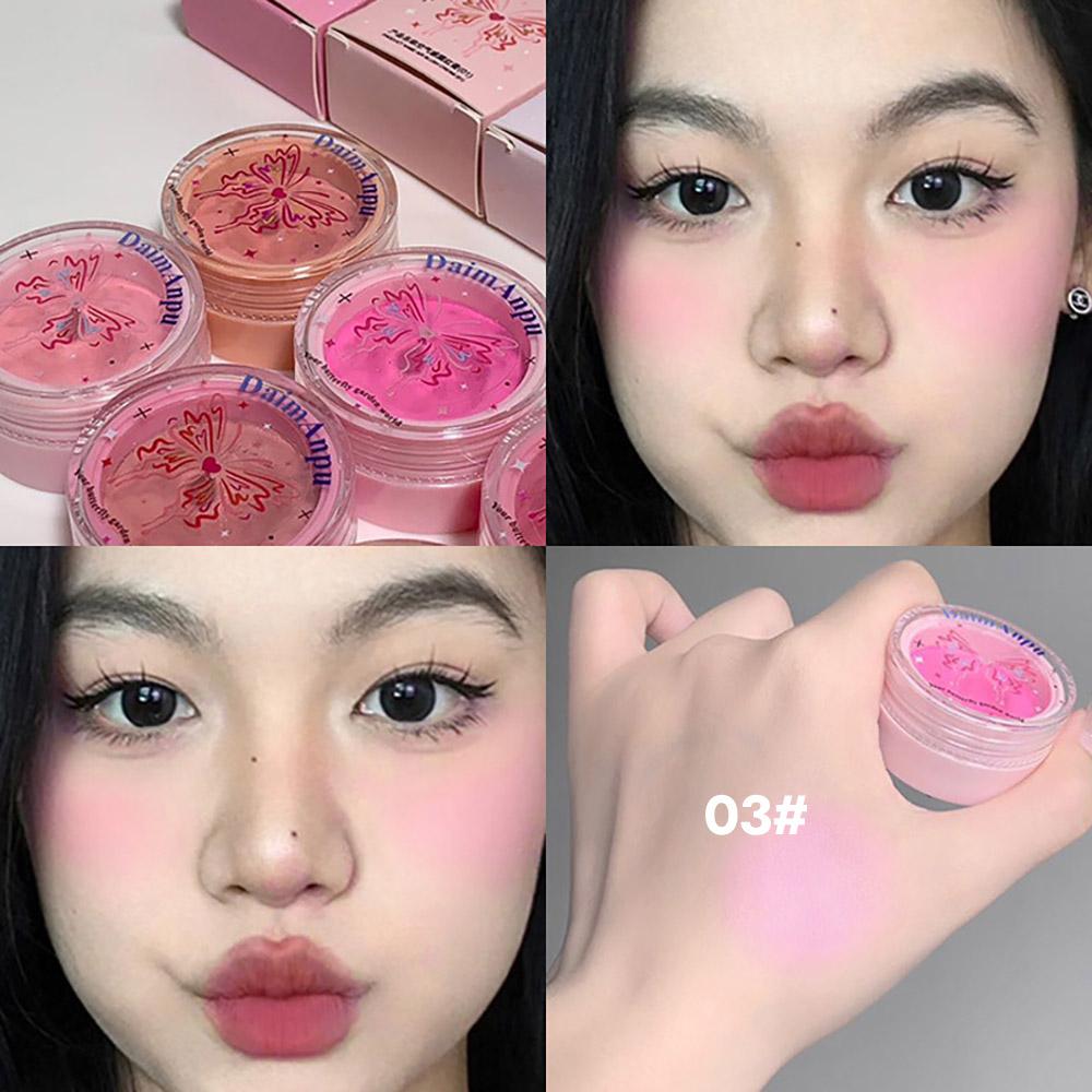 Airy Blush Clay Pigmented Powdery Cream Blusher DaimAnpu Long-Stating Tender Look Uplifting Color Matte Girlish Blush