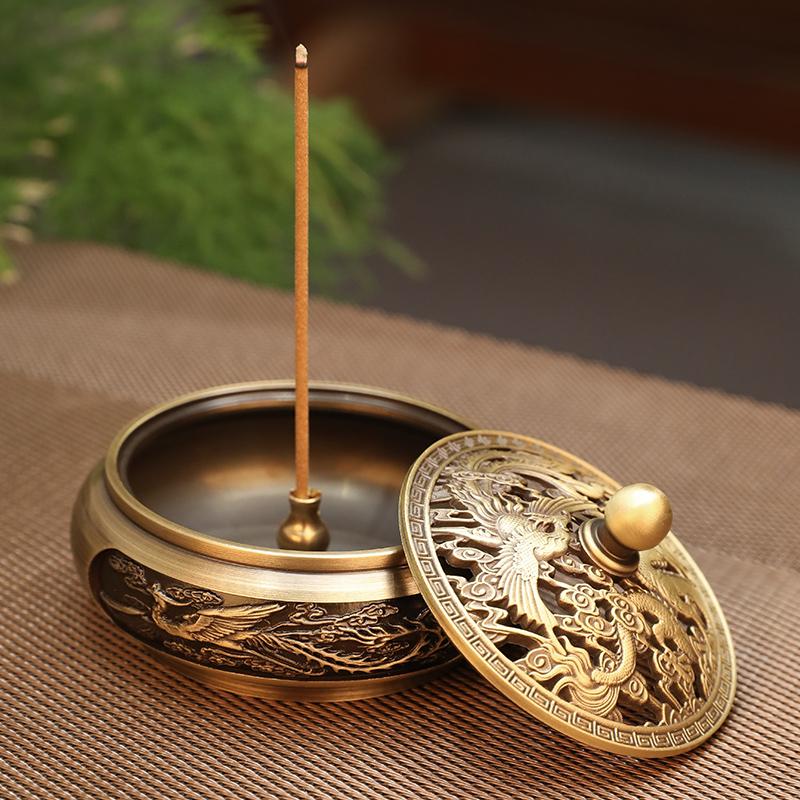 Антикварная латунная тарелка для благовоний, курильница с алоэ, бытовая ароматерапевтическая печь для помещений