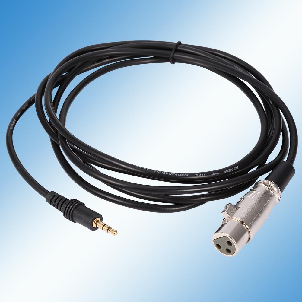 10FT 3 Pin XLR Connector Female To 18" 3.5mm Male Stereo Jack Microphone O Cord Cable