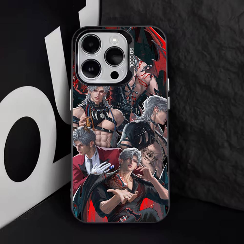 L-Любовь И D-Глубокий космос Sylus Для iPhone17,16,15,14,13,12,11,Pro,Max,Plus,E,Air,Mini Противоударный Черный Матовый Жесткий Бампер Чехол для Телефона