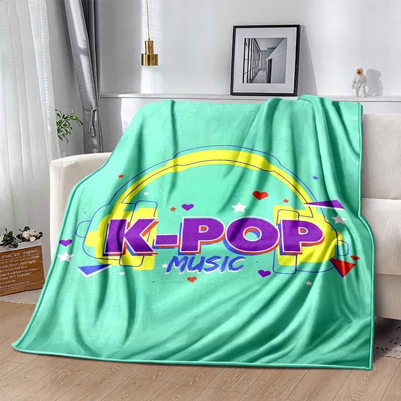 KPOP Flannel Blanket Soft Warm All-Season Throw, Design for Camping, Car Travel, Hiking Sofa, Bed, Office Perfect Gift for Parties