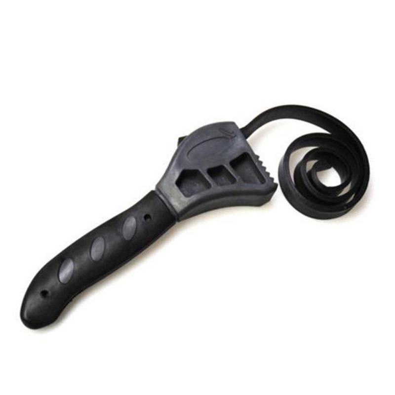 Mini 500mm Multifunction Pipeline Wrench Rubber Strap Wrench Jar Lids Tighten Loosen Plumbing Tool Universal Oil Filter Spanner ARI