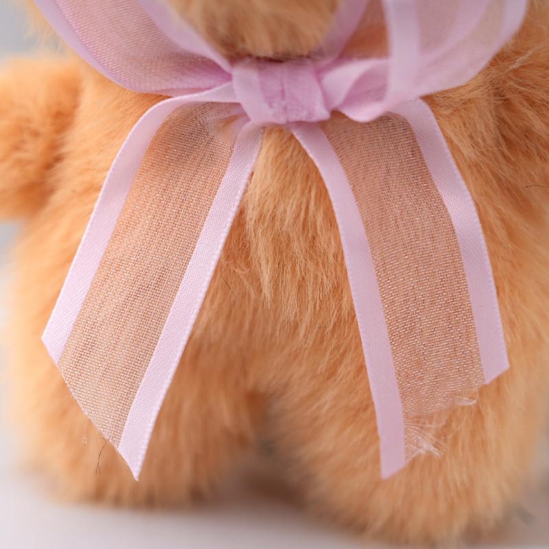 Cute Cartoon Plush Bear And Bunny Keychain Fluffy Doll Pendant For Bags And Keys