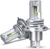 Светодиодная лампа H4 для фар, для автомобилей/мотоциклов, переключение ближнего/дальнего света, без вентилятора, 12 000 лм, совместима с DC /24 В
