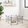 171622 vidaXL Pet Cage with 8 Panels and Door Black 35x35 Cm