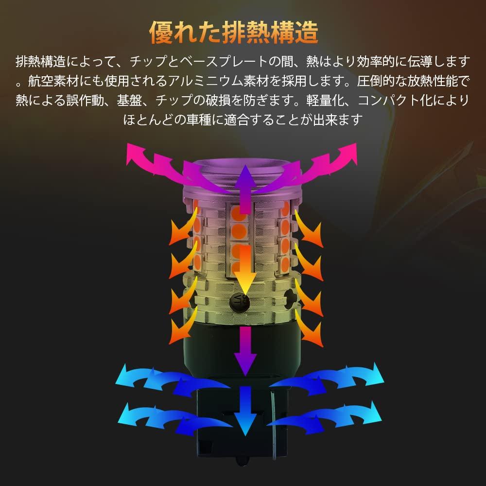 Светодиодный указатель поворота Catland T20, одинарный янтарный, защита от гипермигания, 7440 WX3x16d, цоколь отличается, встроенный