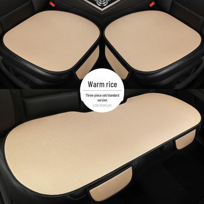 Комплект подушек для автомобильного сиденья из дышащего ледяного шелка для любого сезона, цельная конструкция с функциями вентиляции и комфорта.